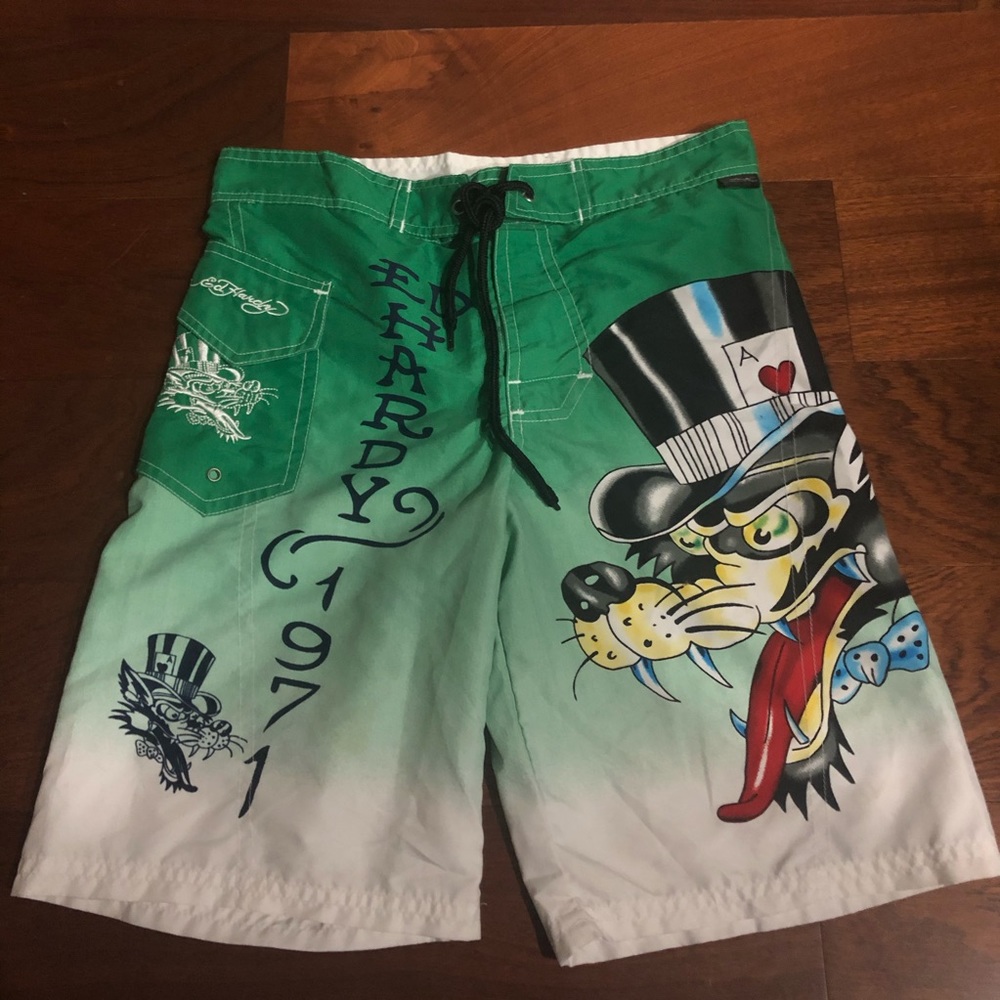 Ed Hardy board swim short for boys size small